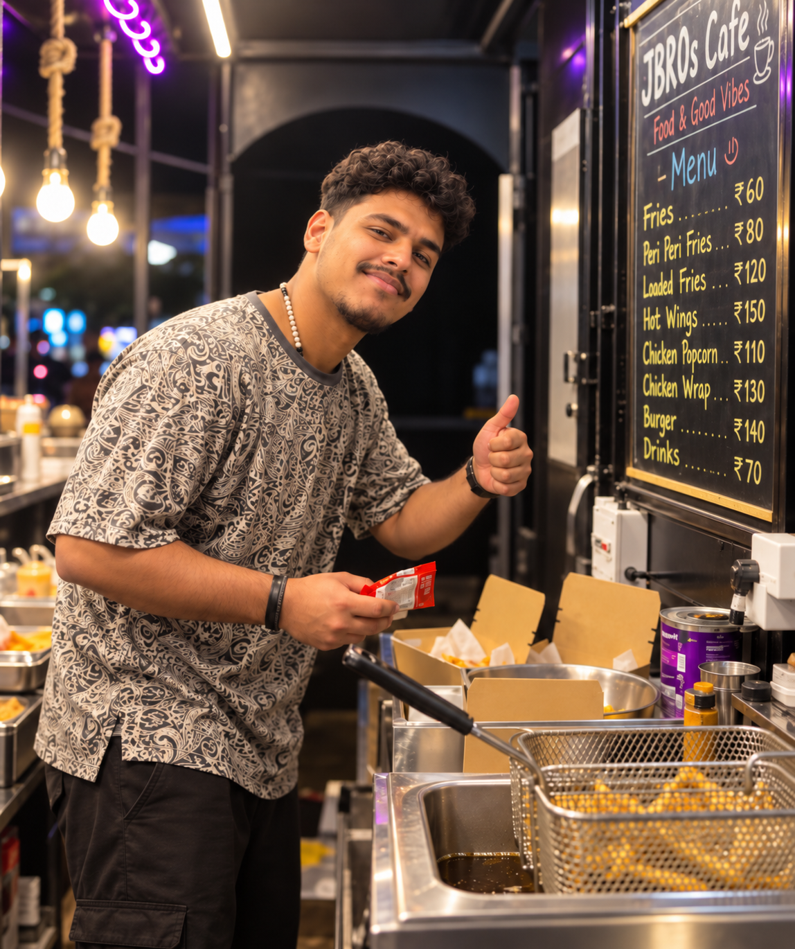 Joshua Martin at the JBROS Café counter