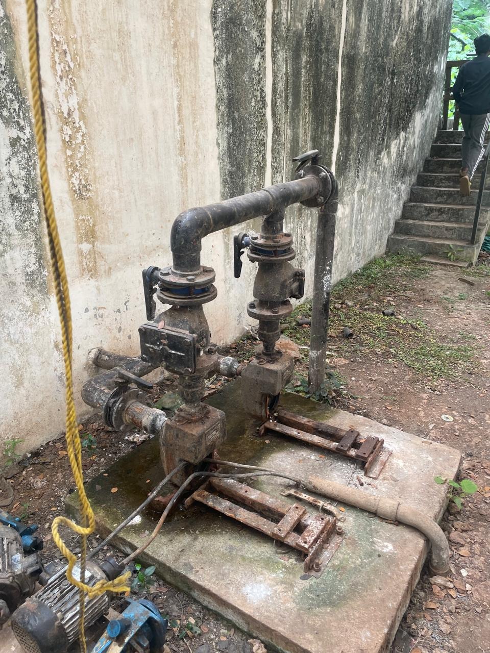 Pump and valve installation at a water treatment plant